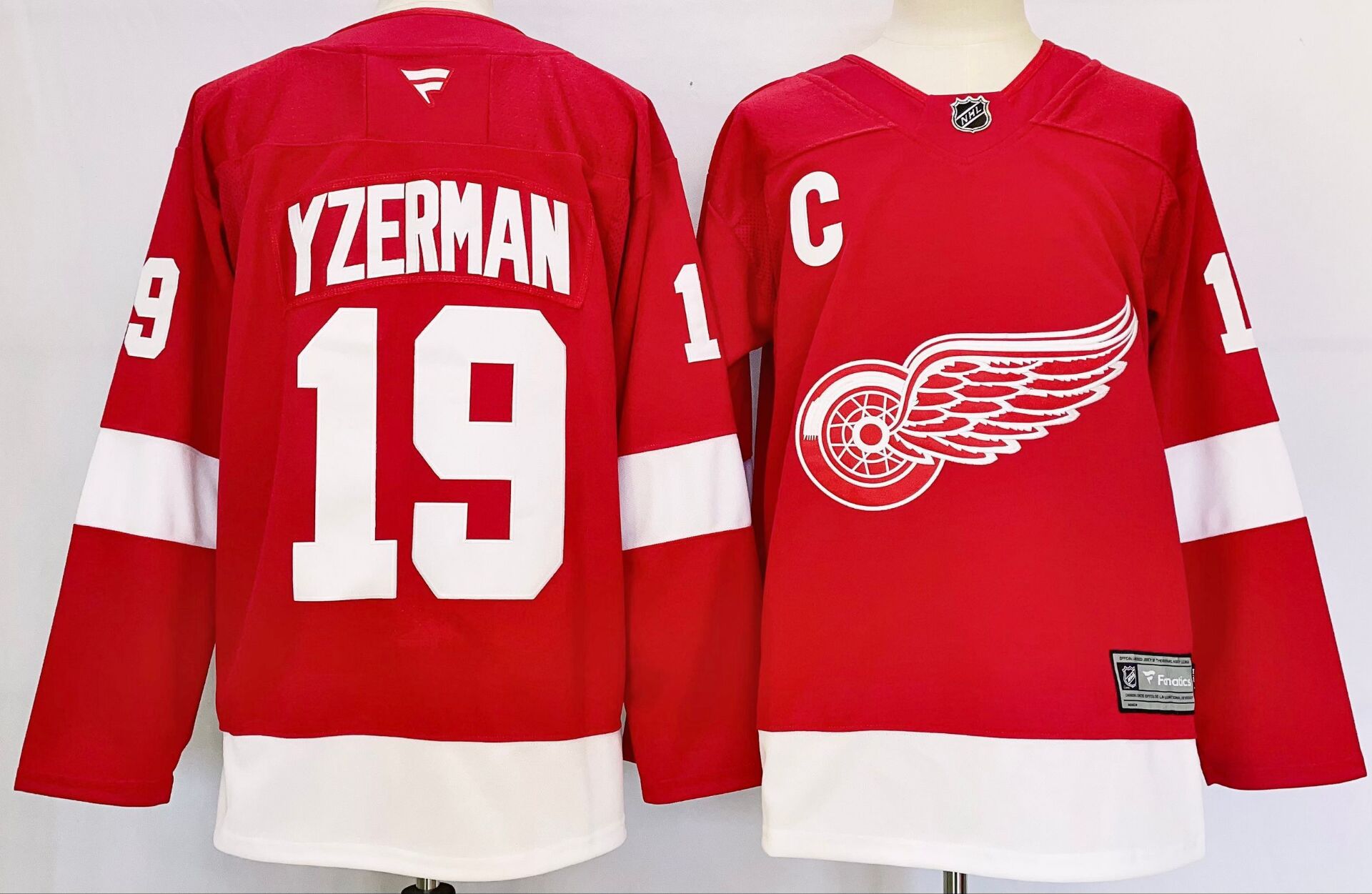 Men Detroit Red Wings #19 Yzerman Red 2025 Home Premier Player NHL Jersey